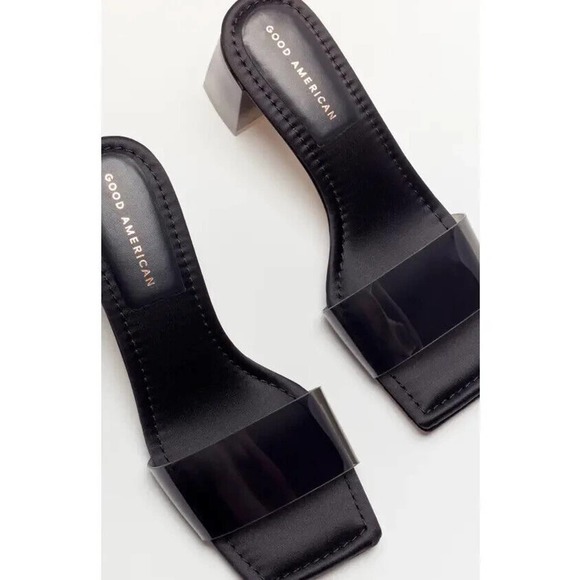 Good American Block Heel Slide Sandals Women's Size 8 - Picture 2 of 12